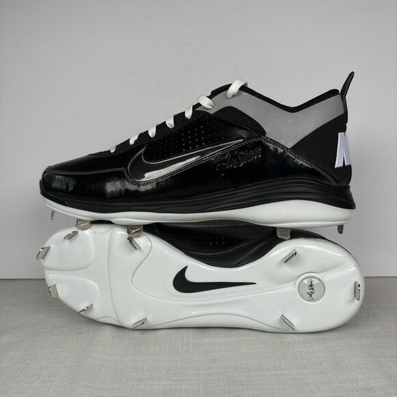 Nike Air 414986-011 Black Baseball Metal Cleats Air Show Elite Men's Size‎ 14 - Picture 1 of 15